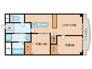 第３西垣ハイツの物件間取画像